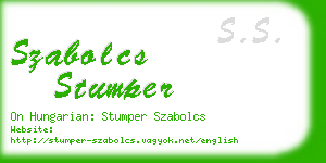 szabolcs stumper business card